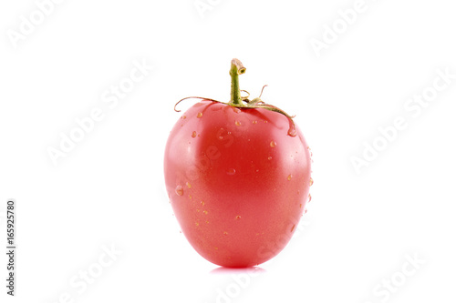 Fresh red tomato isolated on white. Healthy eating red ripe raw vegetable tomato food