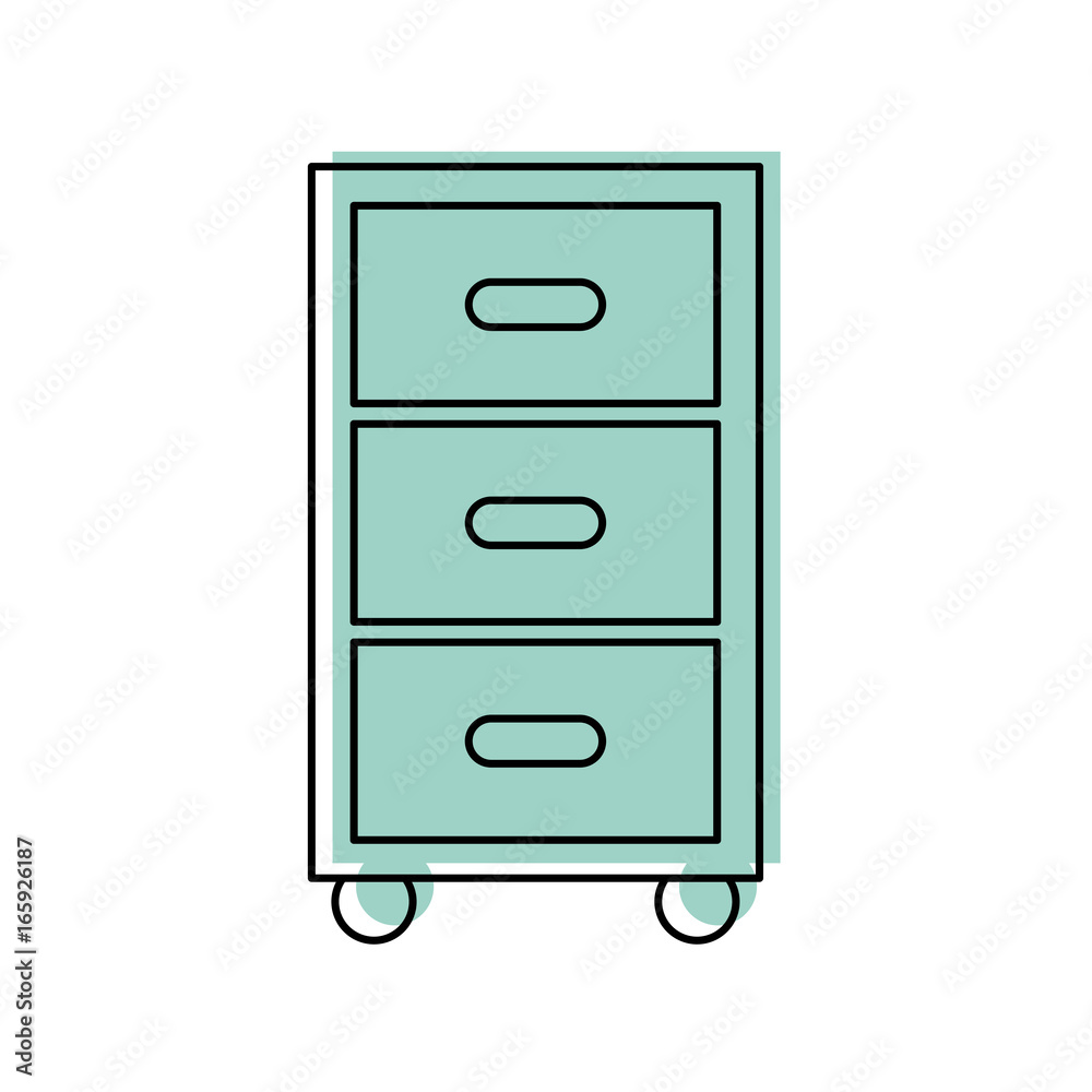 Clothes drawers isolated icon Clothes drawers isolated icon