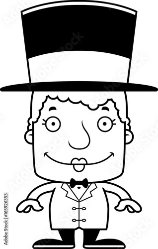 Cartoon Smiling Ringmaster Woman