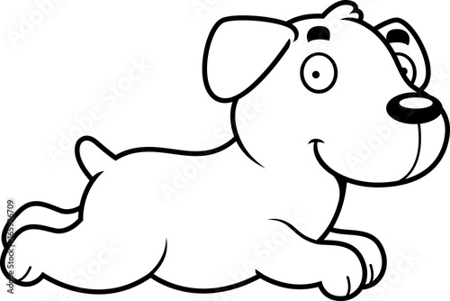 Cartoon Labrador Running © corythoman