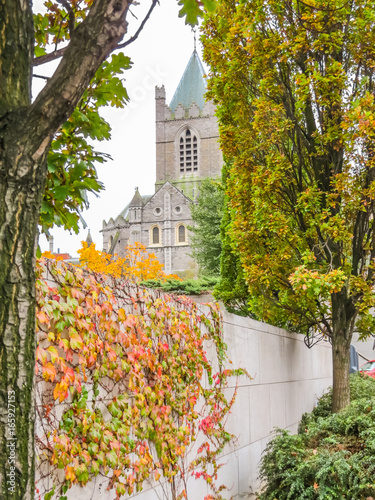Canvas Print The Christ Church Cathedral or The Cathedral of the Holy Trinity, Dublin, Irelan