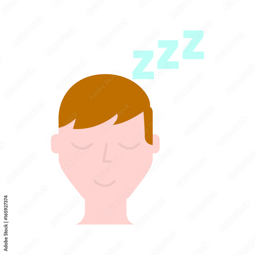 Sleeping man avatar icon