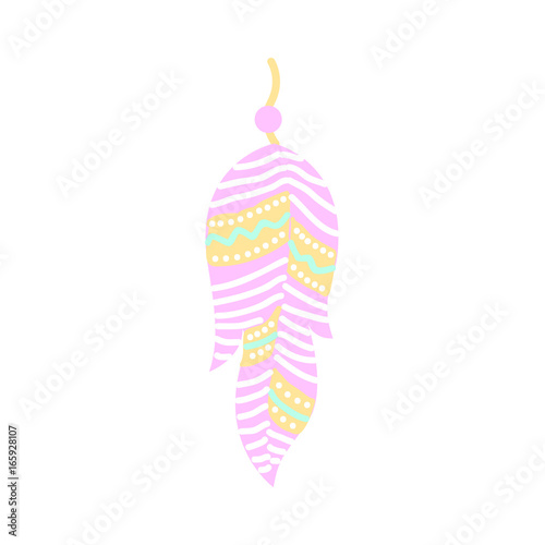 Boho style decorative feather