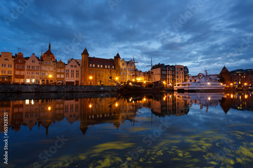 Night cityscape of Gdansk