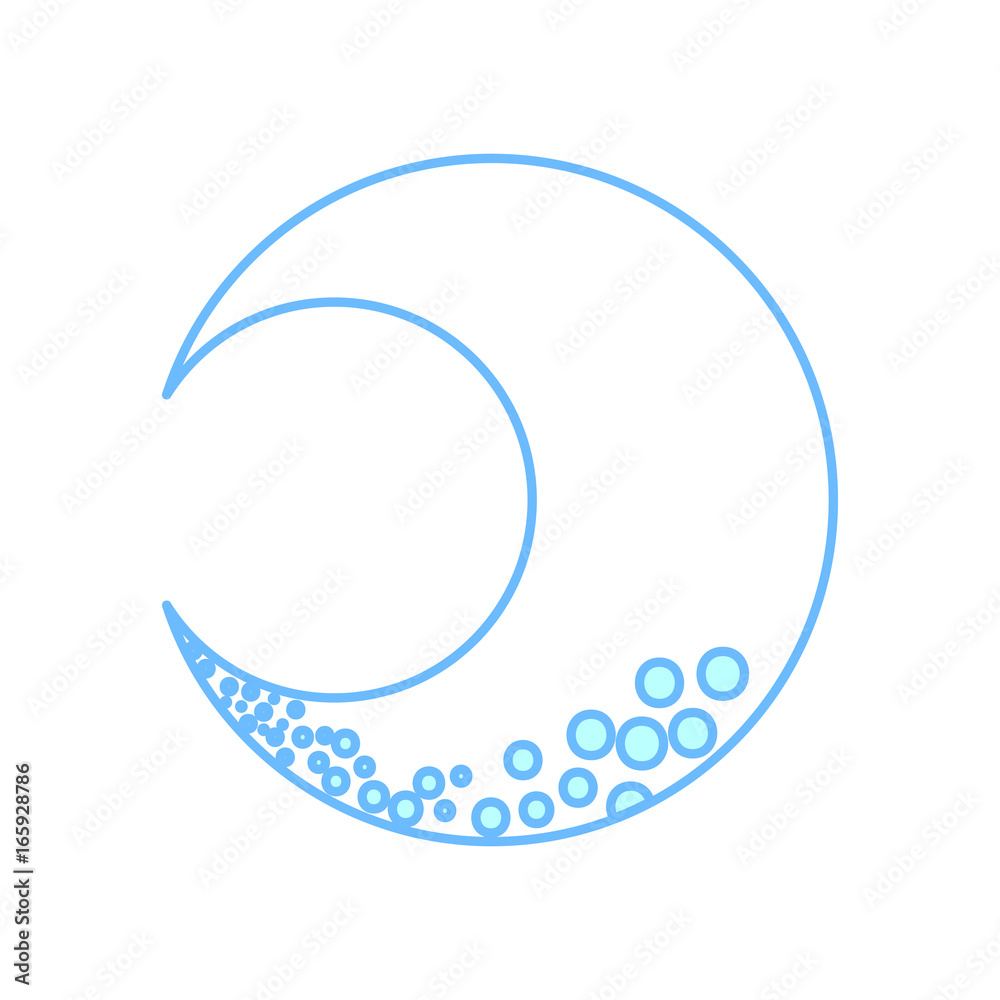 Fototapeta premium cute moon isolated icon