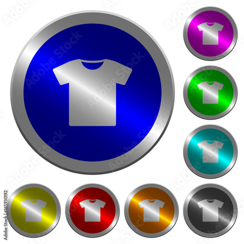 T-shirt luminous coin-like round color buttons