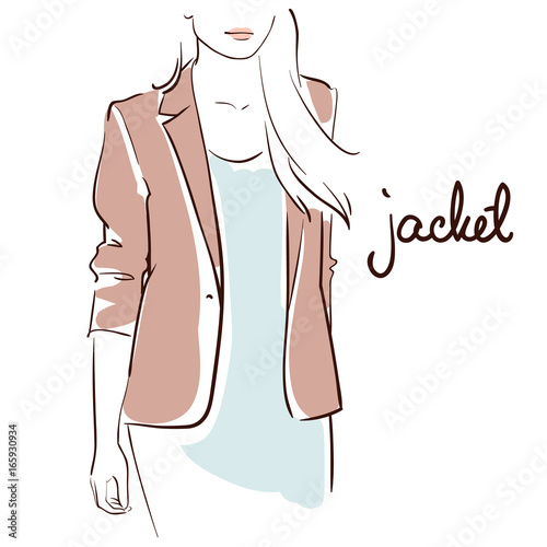 Beautiful woman wearing a jacket.