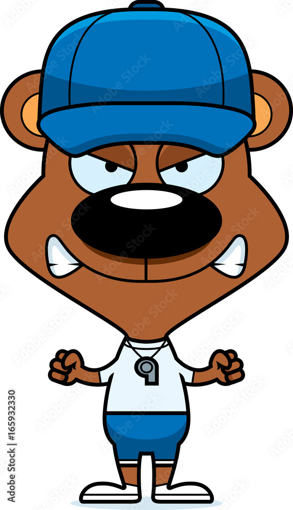 Cartoon Angry Coach Bear Cartoon Angry Coach Bear