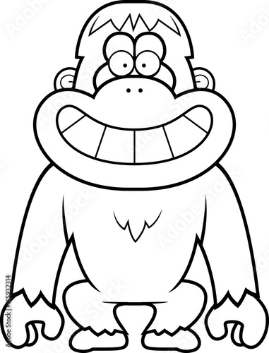 Cartoon Orangutan Grin
