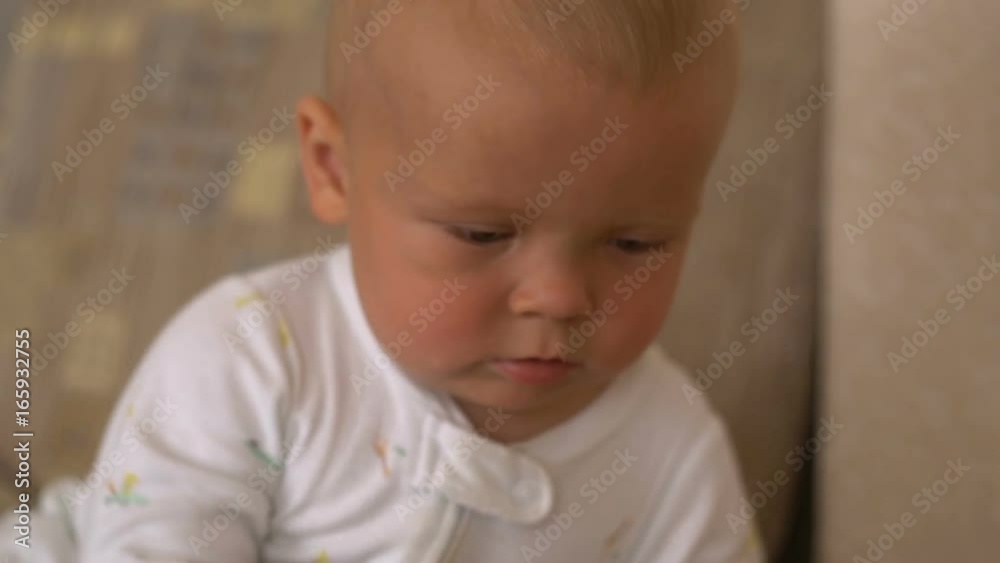 Little baby boy playing with charging wires and extension cable at home Little baby boy playing with charging wires and extension cable at home