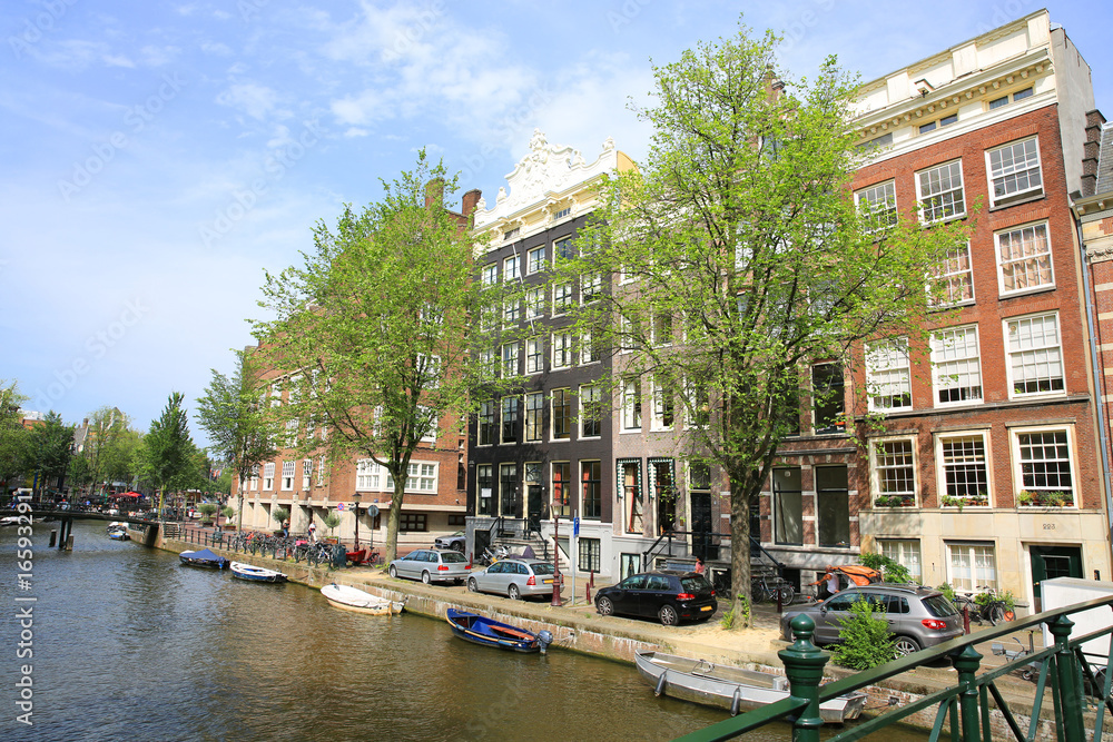 Historic downtown in Amsterdam, the Netherlands