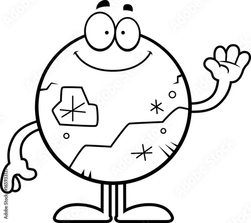 Cartoon Pluto Waving