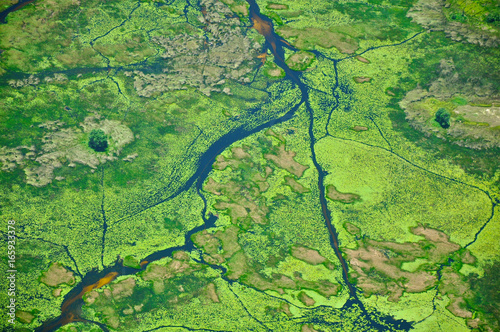 Okavango Delta Water from Above photo