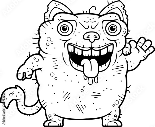 Ugly Cat Waving