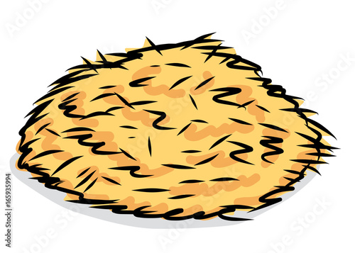 hay pile / cartoon vector and illustration, hand drawn style, isolated on white background. Stock Vector | Adobe Stock hay pile / cartoon vector and illustration, hand drawn style, isolated on white background. Stock Vector | Adobe Stock