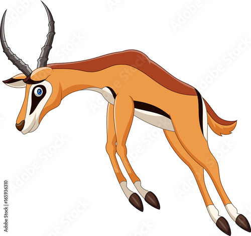 Cartoon antelope jumping
