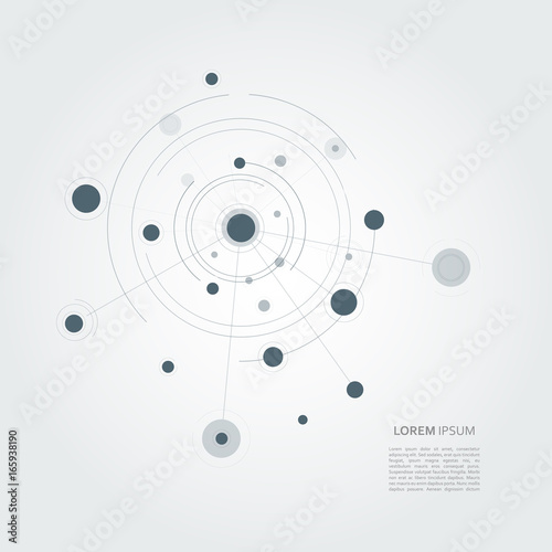Connect circle background. Vector page template
