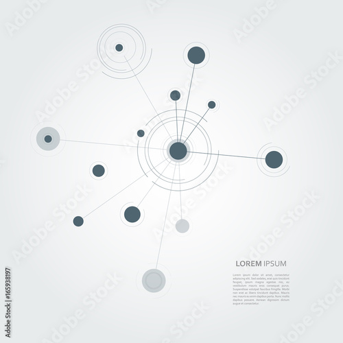 Connect circle background. Vector page template
