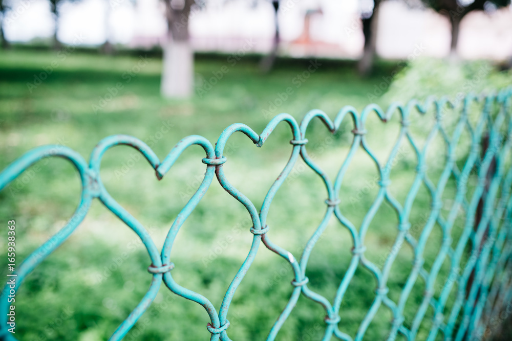 Fence in the form of a heart Fence in the form of a heart