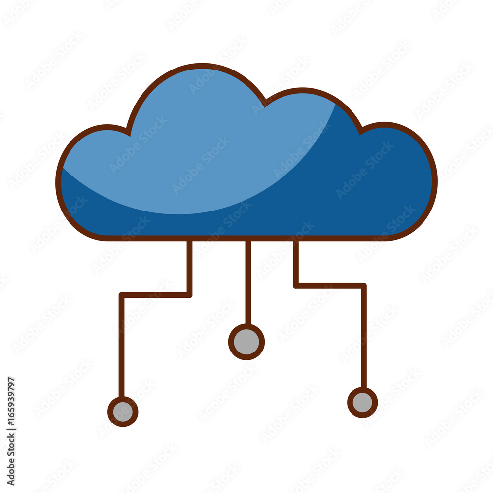 cloud computing isolated icon cloud computing isolated icon