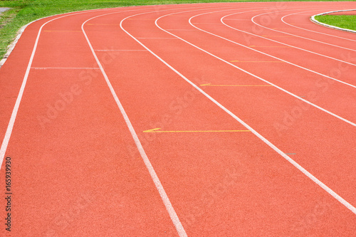 Running track in the stadium.