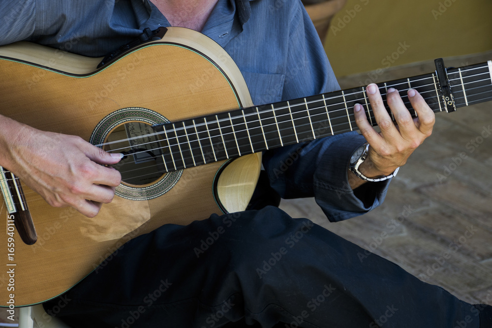 Fototapeta premium Acoustic Guitar being played