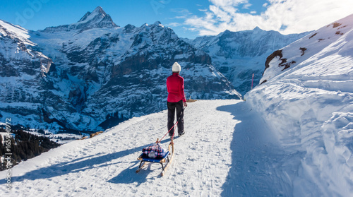 Auf dem Weg zur Rodelbahn