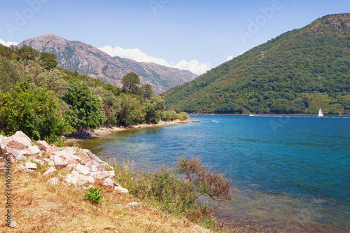 Hot summer day. Kotor Bay, Montenegro