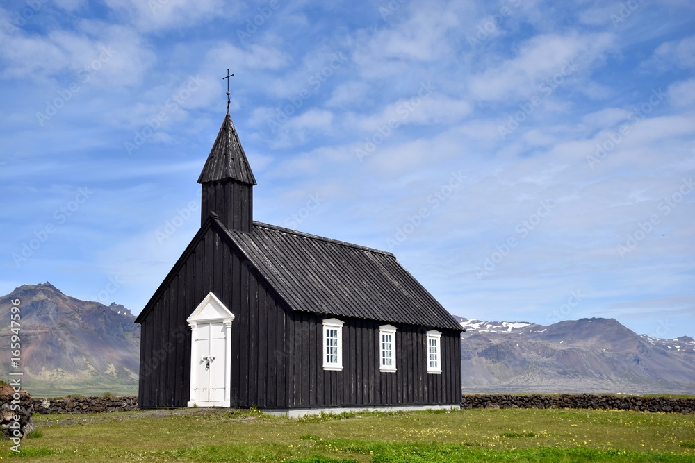 Eglise noire Islandaise sur la péninsule de Snaefellsnes