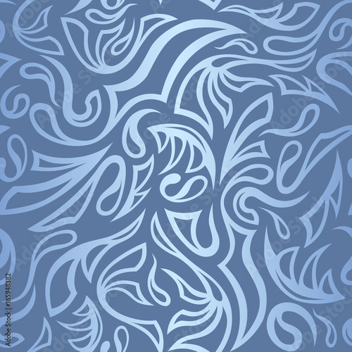 Seamless frost hand-drawn pattern, abstract background with gradient fill