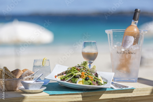 Detail lunch, dessert from Orient Bay in Saint Martin photo