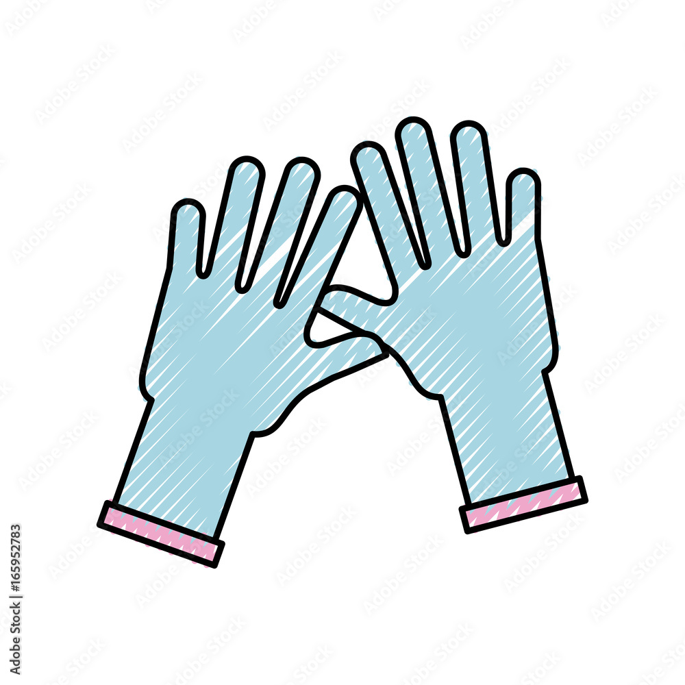 Obraz premium rubber gloves isolated icon