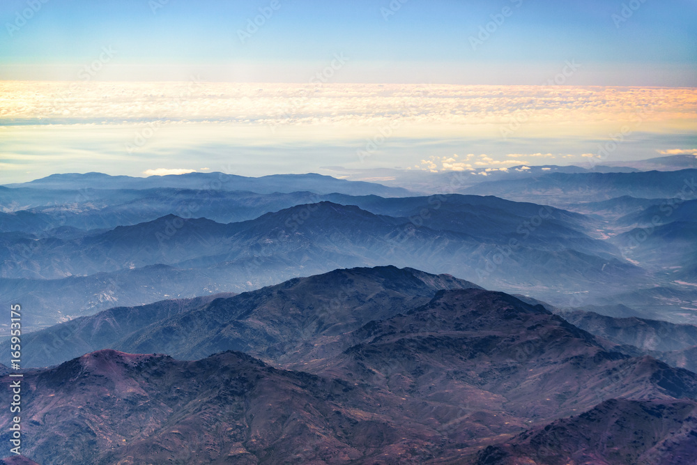 Chilean Andes Mountains Aerial View