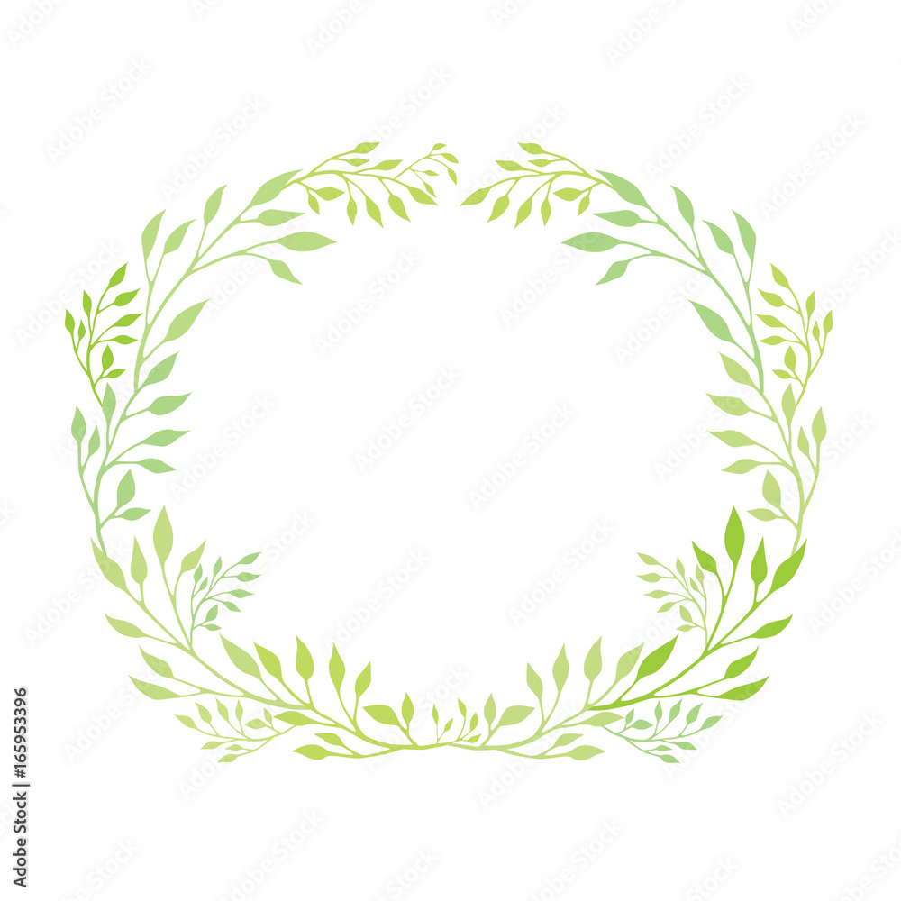 Green floral wreath