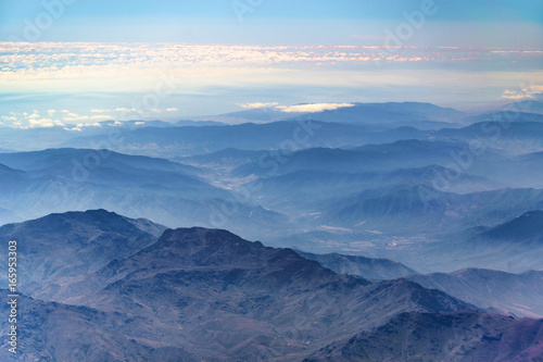 Chilean Andes Mountains Aerial View