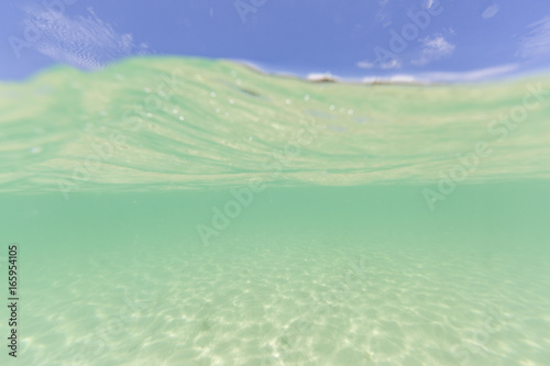Under water caribbean sea, ocean from St Martin, St Maarten photo