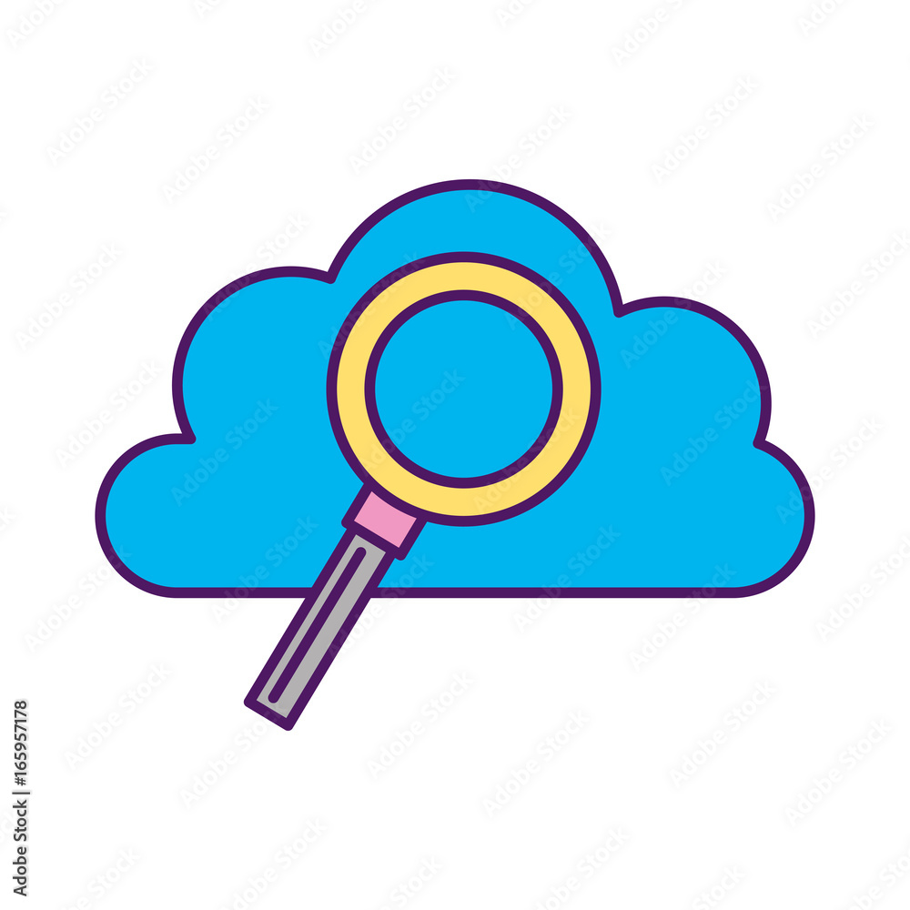 cloud computing with magnifying glass cloud computing with magnifying glass