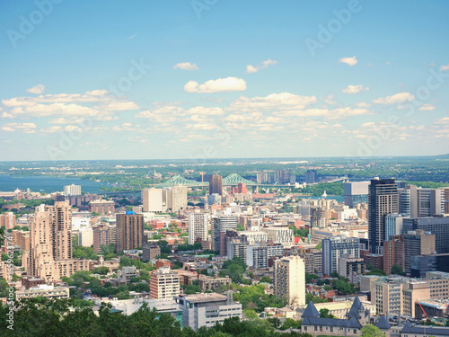 Aerial view of the downtown of Montreal, Canada