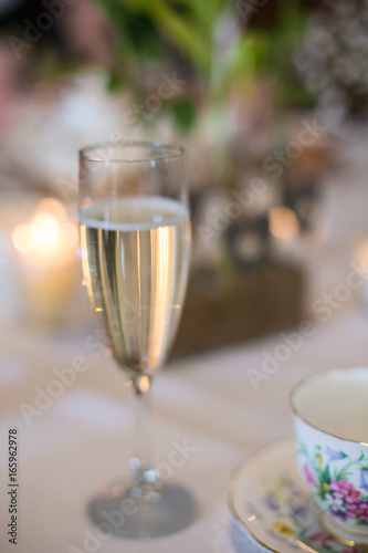 Bubbly afternoon celebration table setting