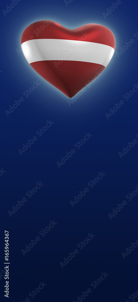 Naklejka premium Latvia, Latvian Flag (3D Render)