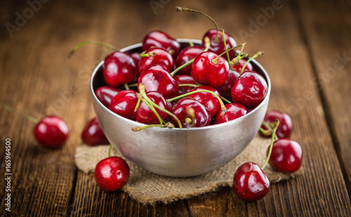 Fresh Cherries close-up shot, selective focus