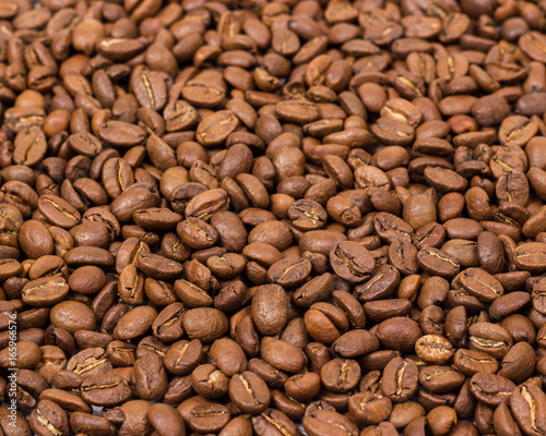 Coffee texture. coffee beans as background wallpaper. arabica cofee bean