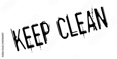 Keep Clean rubber stamp. Grunge design with dust scratches. Effects can be easily removed for a clean, crisp look. Color is easily changed.