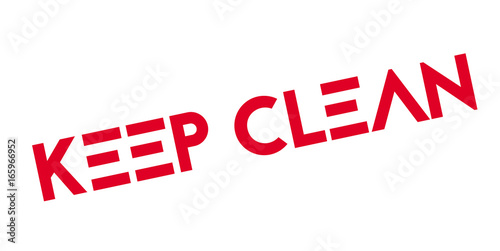 Keep Clean rubber stamp. Grunge design with dust scratches. Effects can be easily removed for a clean, crisp look. Color is easily changed.
