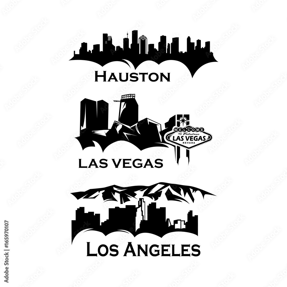 Φωτογραφία Cityscapes Skylines of america washington, new york, dallas, las vegas, hauston,