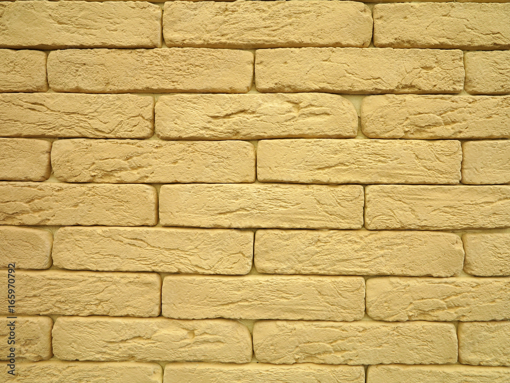 Obraz premium New yellow brick wall texture grunge background