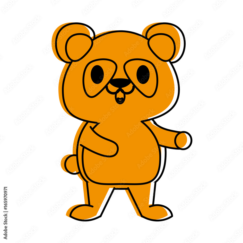Obraz premium panda bear cute animal cartoon icon image