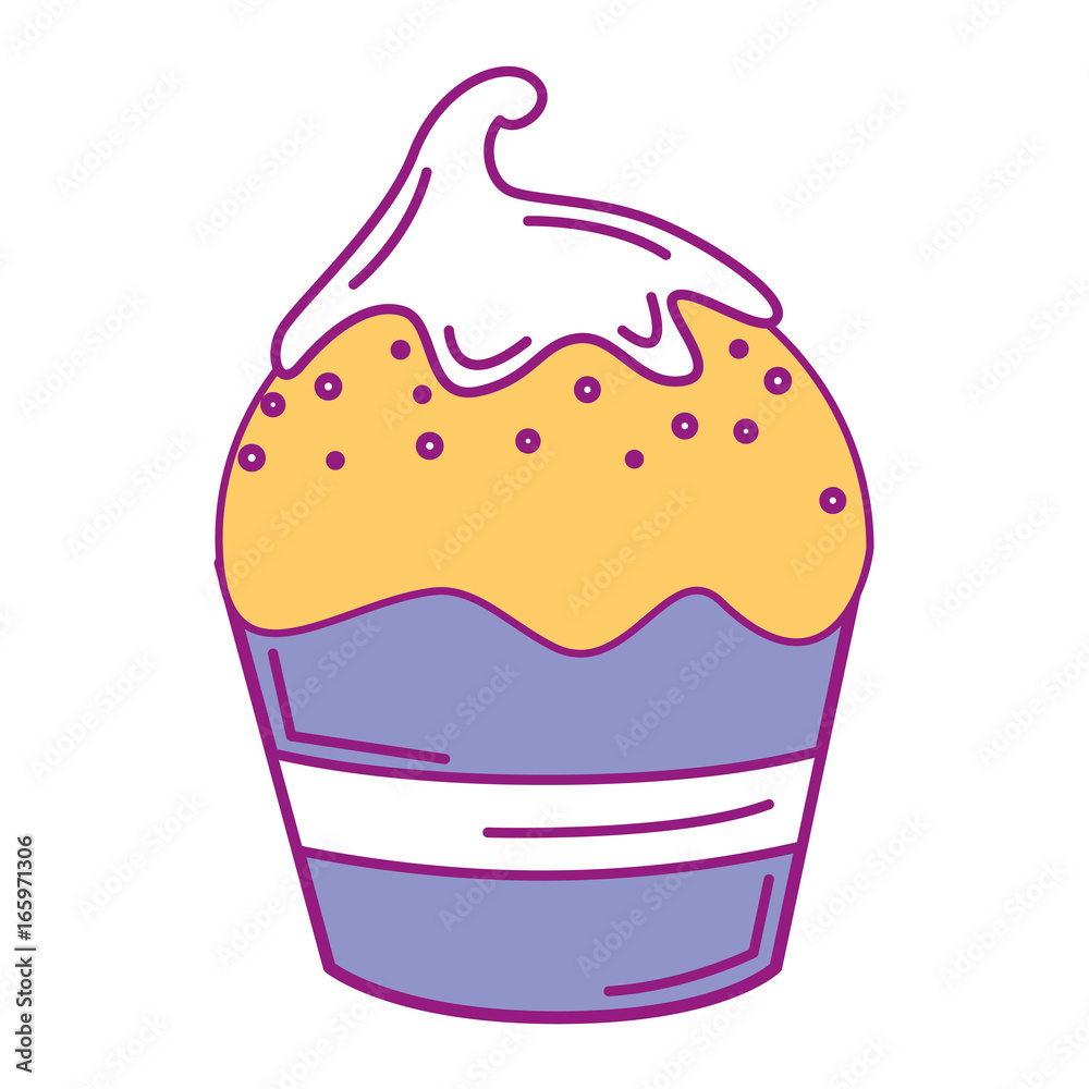 delicious cupcake isolated icon delicious cupcake isolated icon