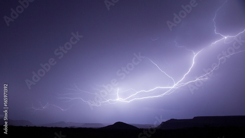 Anvil lightning above Warner Valley in Hurricane Utah