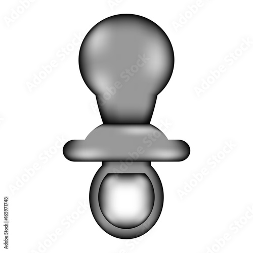 Baby pacifier icon sign.